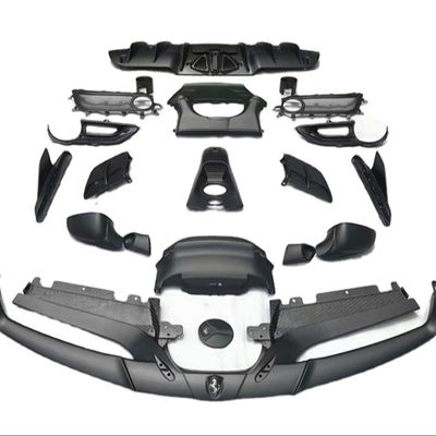 Per la Ferrari 488 Kit corpo in fibra di carbonio 488 migliorato stile Capristo Fibra di carbonio spoiler diffusore labiale anteriore