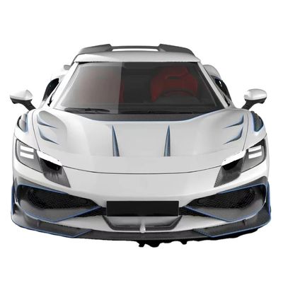 296GTB Ferrari Kit Car Body 2021 Fibra di carbonio secca Diffusore di paraurti anteriore