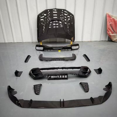 BMW X7 Corpo in fibra di carbonio Kit X7 stile LD diffusore di labbra anteriore in fibra di carbonio Arco di ruota spoiler del cofano