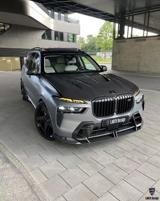 BMW X7 Corpo in fibra di carbonio Kit X7 stile LD diffusore di labbra anteriore in fibra di carbonio Arco di ruota spoiler del cofano