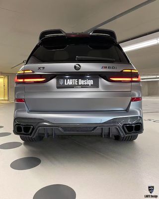 BMW X7 Corpo in fibra di carbonio Kit X7 stile LD diffusore di labbra anteriore in fibra di carbonio Arco di ruota spoiler del cofano