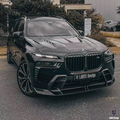 BMW X7 Corpo in fibra di carbonio Kit X7 stile LD diffusore di labbra anteriore in fibra di carbonio Arco di ruota spoiler del cofano