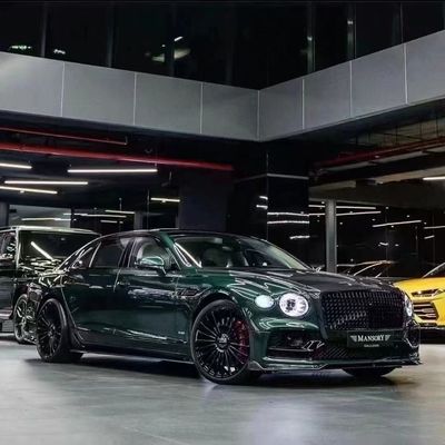 Bentley Flying Spur Corpo in fibra di carbonio Kit Flying Spur aggiornamenti stile MANSORY diffusore della bocca anteriore Spoiler cappuccio corpo kit