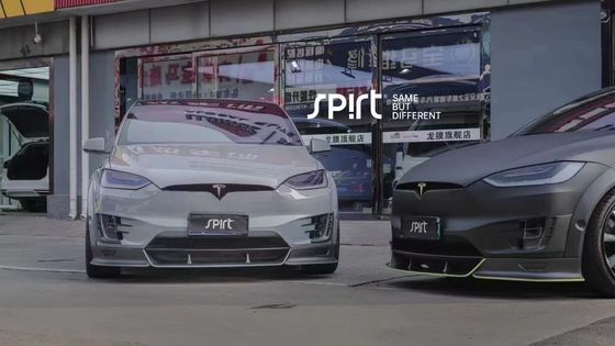 Tesla modello X Fibra di carbonio Kit di corpo modello X Fibra di carbonio diffusore della bocca anteriore Spoiler cappuccio ruota arco corpo largo kit