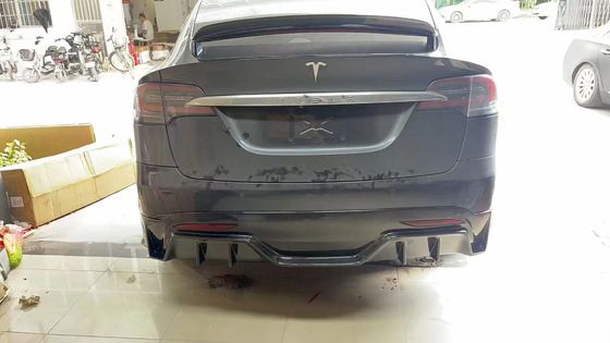 Tesla modello X Fibra di carbonio Kit di corpo modello X Fibra di carbonio diffusore della bocca anteriore Spoiler cappuccio ruota arco corpo largo kit