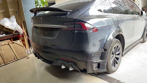 Tesla modello X Fibra di carbonio Kit di corpo modello X Fibra di carbonio diffusore della bocca anteriore Spoiler cappuccio ruota arco corpo largo kit