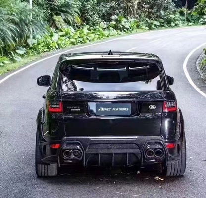 Runde ASPEC Style CF&amp; FRP Wide Body Kit Front Bumper Rear Bumper Side Skirt Fender per Land Rover RANGE ROVE SPORT 2014-2017