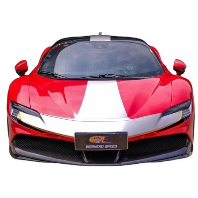 Per la Ferrari SF90 Dry Carbon Fiber Body Kit SF90 OEM Style Carbon Fiber Front Lip Diffuser Spoiler Side Skirt