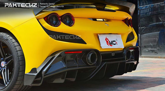 Kit di fibra di carbonio stile Paktechz per Ferrari F8 Kit di carrozzeria in fibra di carbonio