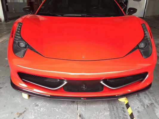 Per la Ferrari 458 Kit corpo in fibra di carbonio 458 Kit corpo in fibra di carbonio davanti diffusore di labbra spoiler gonna laterale