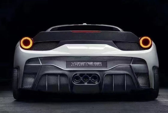 Per Ferrari 458 Carrozzeria in fibra di carbonio 458 Modernizzato stile VORS Anteriore e posteriore copribatterio spoiler laterale gonna corpo kit
