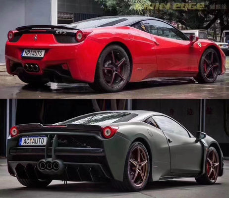 Ricambi auto per Ferrari 458 Body Kit 458 Misha stile aggiornato Anteriore e posteriore paraurti laterale gonna cappuccio spoiler body kit