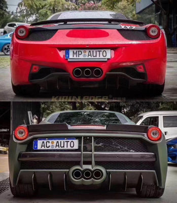 Ricambi auto per Ferrari 458 Body Kit 458 Misha stile aggiornato Anteriore e posteriore paraurti laterale gonna cappuccio spoiler body kit
