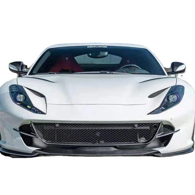 Fibra di carbonio secca per Ferrari 812 Fibra di carbonio kit corpo 812 Upgraded Nivic Stile Frontale Diffusore del labbro Spoiler Hood