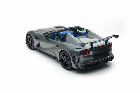 Per Ferrari 812 Carrozzeria in fibra di carbonio Kit 812 Modernizzato stile MSY Fibra di carbonio anteriore e posteriore coprifocale spoiler ala