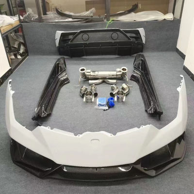 White EVO Style Carbon Fiber Body Kit sostituire il paraurti anteriore e posteriore Evo Widebody Kit