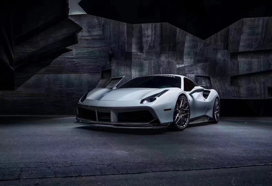 Per la Ferrari 488 Kit di carrozzeria in fibra di carbonio 488 Upgraded Vors Style Carbon Fiber Front Lip Diffuser Spoiler Body Kit