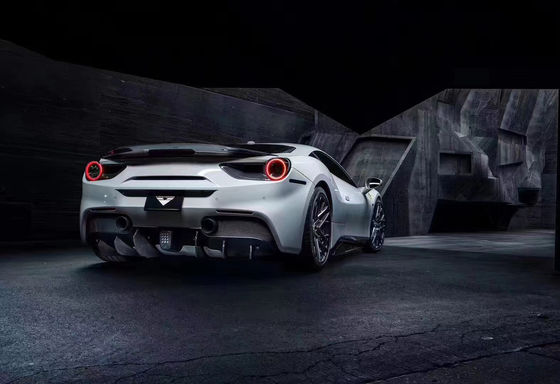 Per la Ferrari 488 Kit di carrozzeria in fibra di carbonio 488 Upgraded Vors Style Carbon Fiber Front Lip Diffuser Spoiler Body Kit