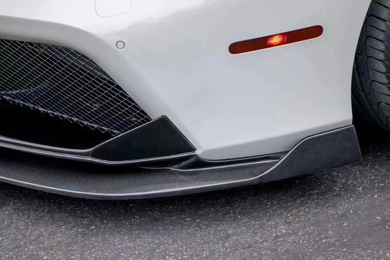 Per la Ferrari 488 Kit di carrozzeria in fibra di carbonio 488 Upgraded Vors Style Carbon Fiber Front Lip Diffuser Spoiler Body Kit
