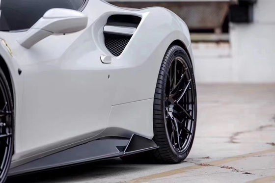 Per la Ferrari 488 Kit di carrozzeria in fibra di carbonio 488 Upgraded Vors Style Carbon Fiber Front Lip Diffuser Spoiler Body Kit