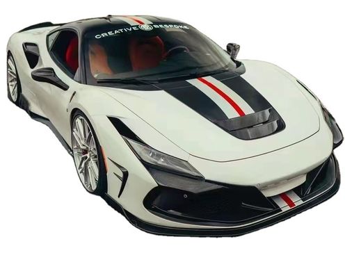 Per Ferrari F8 Kit corpo in fibra di carbonio F8 KEYVANY stile aggiornato Kit corpo a sfera frontale diffusore spoiler