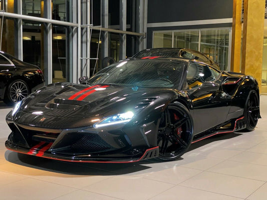 Per Ferrari F8 Kit corpo in fibra di carbonio F8 KEYVANY stile aggiornato Kit corpo a sfera frontale diffusore spoiler