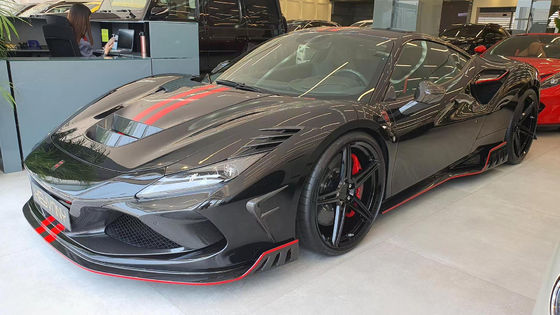 Per Ferrari F8 Kit corpo in fibra di carbonio F8 KEYVANY stile aggiornato Kit corpo a sfera frontale diffusore spoiler