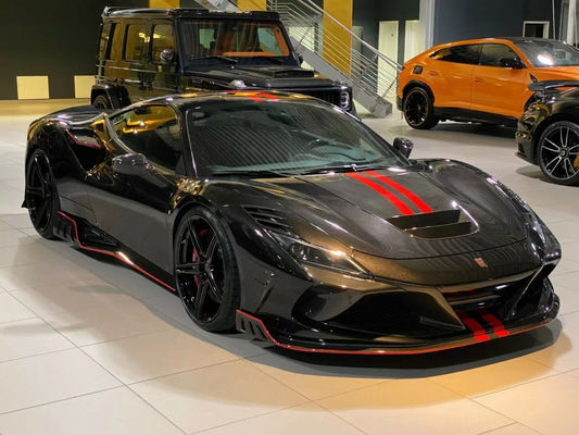 Per Ferrari F8 Kit corpo in fibra di carbonio F8 KEYVANY stile aggiornato Kit corpo a sfera frontale diffusore spoiler