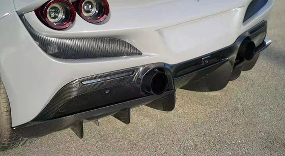 Ricambi auto per Ferrari F8 Carrozzeria in fibra di carbonio Kit F8 Aggiornamento Novi Style Diffusore in fibra di carbonio