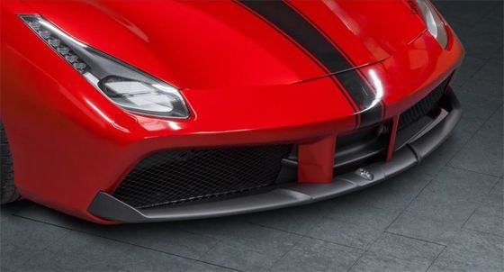 Per la Ferrari 488 Kit corpo in fibra di carbonio 488 migliorato stile Capristo Fibra di carbonio spoiler diffusore labiale anteriore