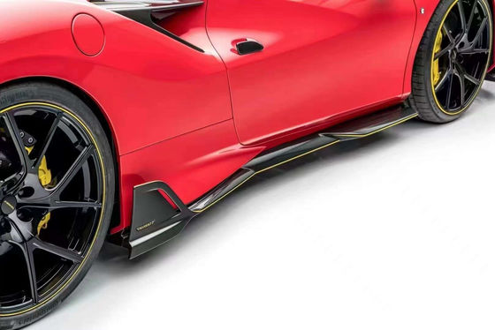 Ricambi auto per Ferrari F8 Kit corpo in fibra di carbonio F8 Upgrade MSY Style Front Shovel Diffuser Spoiler Side Skirt Body Kit
