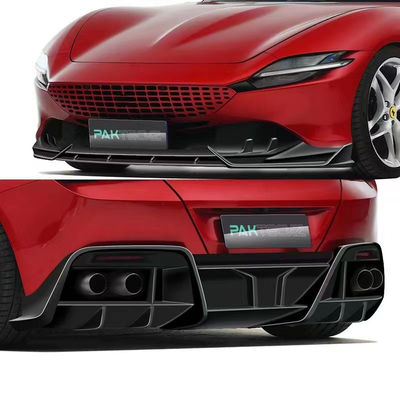 Fibra di carbonio secca per Ferrari ROMA Fibra di carbonio corpo kitROMA Fibra di carbonio corpo kit spoiler diffusore della bocca frontale cappuccio griglia