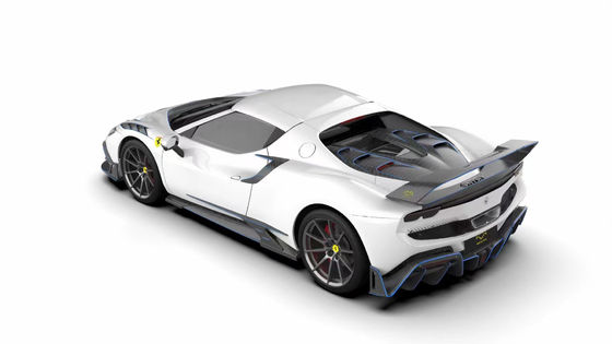 296GTB Ferrari Kit Car Body 2021 Fibra di carbonio secca Diffusore di paraurti anteriore