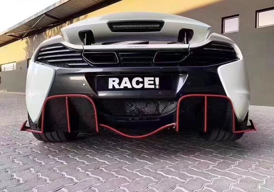 Vendere come torte calde per la McLaren MP4-12C 625C 650S Kit corpo in fibra di carbonio aggiornato 675LT stile gonna laterale diffusore posteriore
