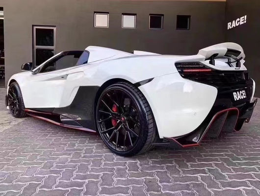 Vendere come torte calde per la McLaren MP4-12C 625C 650S Kit corpo in fibra di carbonio aggiornato 675LT stile gonna laterale diffusore posteriore