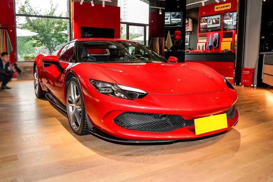 296 Ferrari Widebody Kit OEM Targa motore in fibra di carbonio