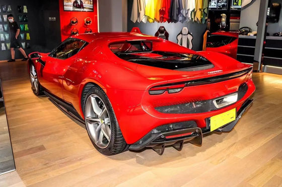 296 Ferrari Widebody Kit OEM Targa motore in fibra di carbonio