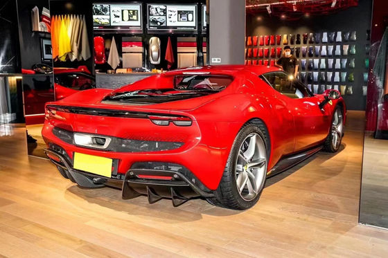 296 Ferrari Widebody Kit OEM Targa motore in fibra di carbonio