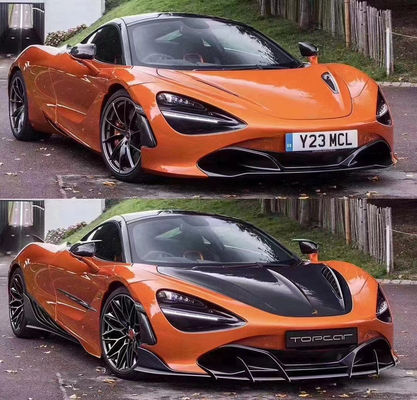Kit di corpo in fibra di carbonio per McLaren 720S 720 Upgraded TOPCAR Style Spade anteriore diffusore posteriore copertura spoiler