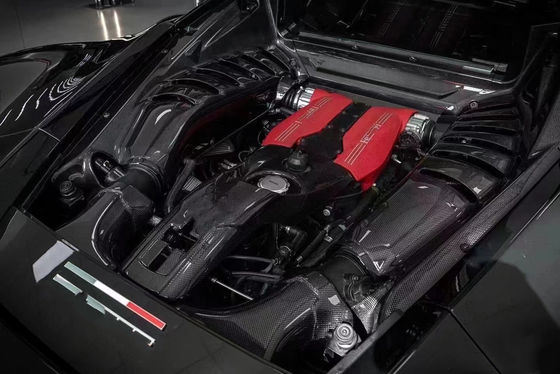 488 Ferrari Body Kit Scudo motore in fibra di carbonio secca OEM Cappuccio per olio in fibra di carbonio