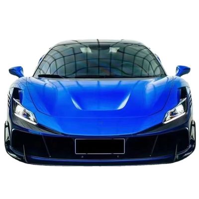 Blue F8 Ferrari Body Kit F8 MSY Style Front Bumper Lip Body Kit Spoiler gonne laterali
