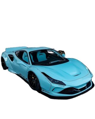 F8 Ferrari Auto Body Kit LB Style Spoiler in fibra di carbonio blu