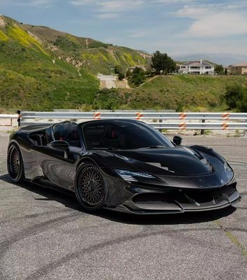 SF90 Ferrari Carbon Fiber Body Kit 1016 Stile Labbro anteriore