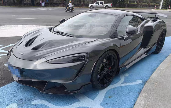 Plastico nero McLaren GT Body Kit Bumper Spoiler Side Skirt Hood