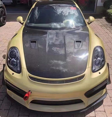 Prodotti in fibra di carbonio per Porsche 981 Boxster Cappuccio in fibra di carbonio 981 Copertura del portello del motore in fibra di carbonio 2013-2015