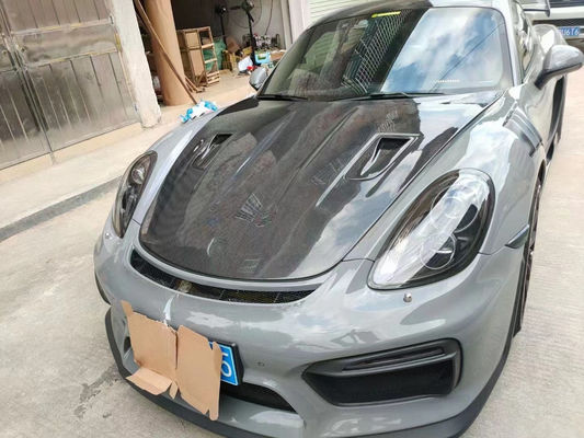 Prodotti in fibra di carbonio per Porsche 981 Boxster Cappuccio in fibra di carbonio 981 Copertura del portello del motore in fibra di carbonio 2013-2015