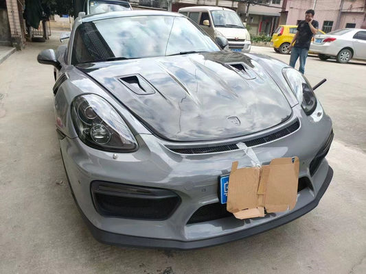 Prodotti in fibra di carbonio per Porsche 981 Boxster Cappuccio in fibra di carbonio 981 Copertura del portello del motore in fibra di carbonio 2013-2015