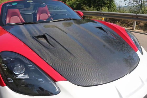 Copertura in fibra di carbonio di alta qualità per Porsche 718 Boxster Copertura in fibra di carbonio per motore 718 Upgrade GT4