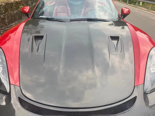 Copertura in fibra di carbonio di alta qualità per Porsche 718 Boxster Copertura in fibra di carbonio per motore 718 Upgrade GT4