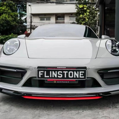 Per Porsche 911 992 Kit corpo in fibra di carbonio 911 992 Modernizzato in stile TechArt Front Shovel Diffuser Spoiler Side Skirt Body Kit